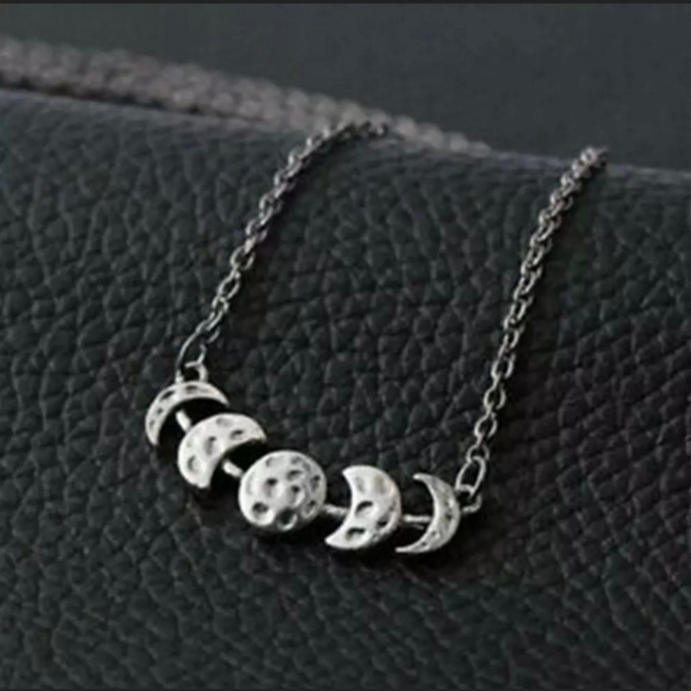 Moon Phase Necklace Eclipse wicca pagan